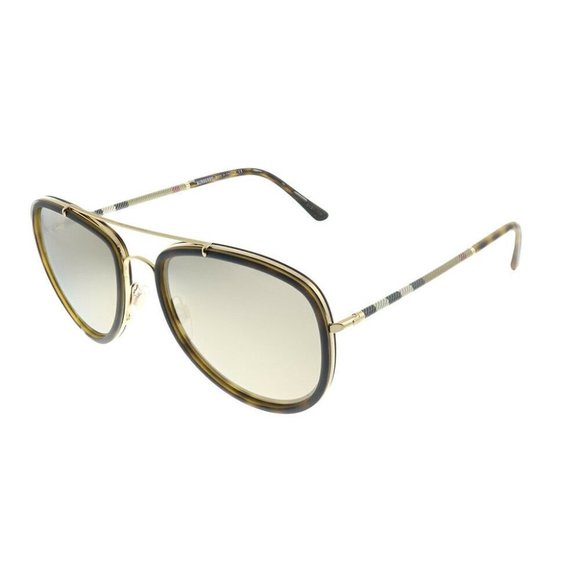 Burberry Gold Pilot 58mm Women's Sunglasses! New!